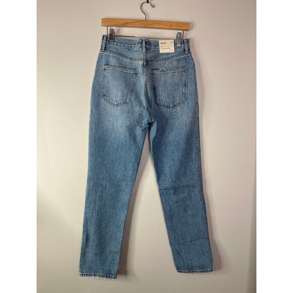 NWT Agolde Fen High Rise Relaxed Tapered Straight Cut Button Jeans Quarrel - Picture 7 of 8